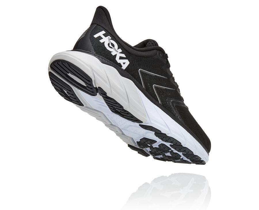 Hoka One One Womens Running Shoes - Arahi 5 - Black/White - MIXO49751